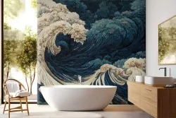 Carta da parati onde in movimento