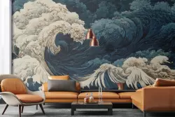 Carta da parati onde in movimento