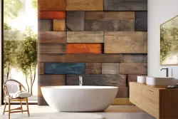 Carta da parati moderna e rustica