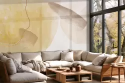 Carta da parati astratta colori caldi pastello