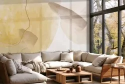 Carta da parati astratta colori caldi pastello