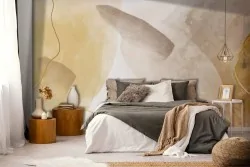 Carta da parati: decorazioni con sfumature beige per ambienti moderni