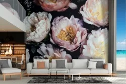Carta da Parati composizione fiori raffinata natura