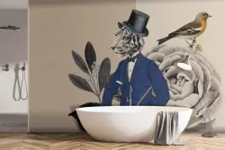 Design eclettico con tigre elegante