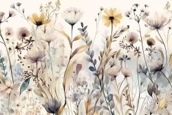 Carta da parati floreale per il soggiorno