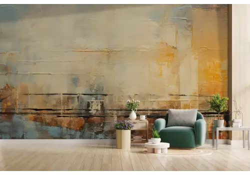 Carta da parati motivo astratto tonalità calde