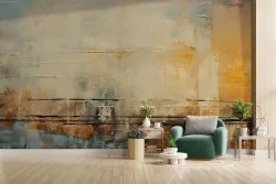 Carta da parati motivo astratto tonalità calde