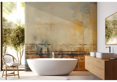 Carta da parati motivo astratto tonalità calde 2