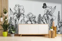 Carta da parati floreale elegante