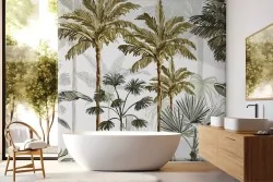 Carta da parati giungla tropicale illustrata