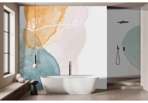 Carta da parati astratta toni pastello