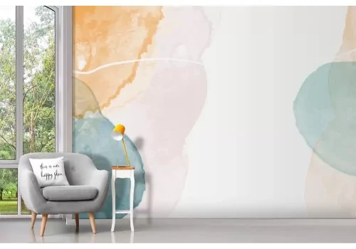 Carta da parati astratta toni pastello 2