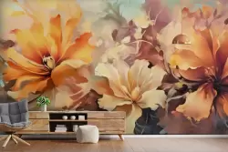 Carta da parati floreale per un tocco artistico