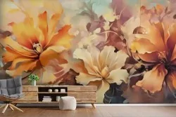 Carta da parati floreale per un tocco artistico