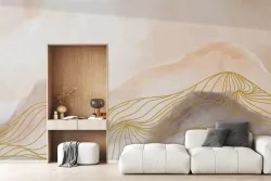 Carta da parati paesaggio montagna astratta