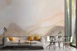 Carta parati monti dorati e atmosfera calda