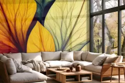 Carta da parati foglie d'autunno grandi