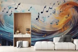 Carta da parati note musicali