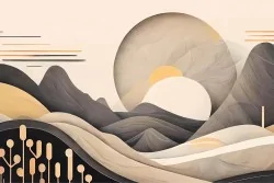 Esplora la serenità delle montagne con questo design di cartadaparati.it