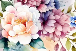 Arreda la camera da letto con la carta da parati fiori ad acquerello