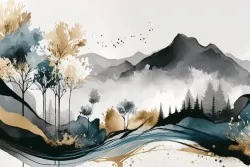 Rinnova il tuo spazio con paesaggi montani astratti