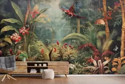 Crea un'oasi tropicale con la nostra carta da parati giungla