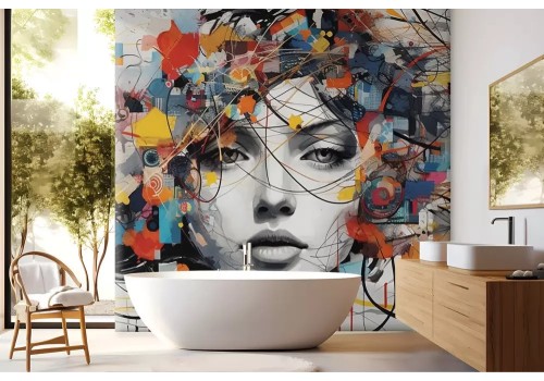 Carta da parati volto artistico