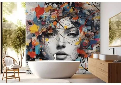 Carta da parati volto artistico