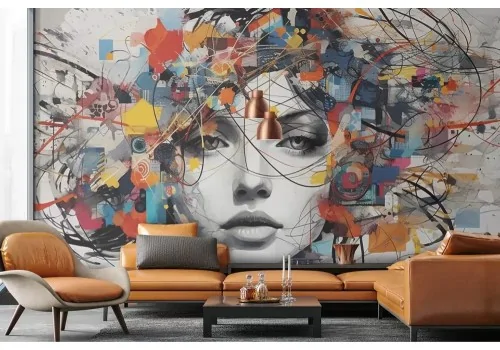 Carta da parati volto artistico 2