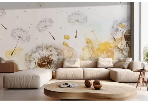 Carta da parati soffioni in volo