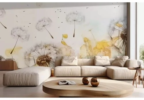 Carta da parati soffioni in volo