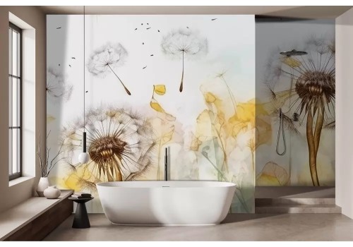 Carta da parati soffioni in volo 2