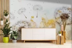 Carta da parati floreale per il soggiorno