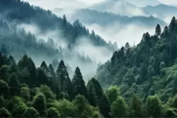 Carta da parati bosco raffinata