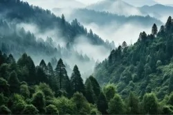 Carta da parati bosco raffinata