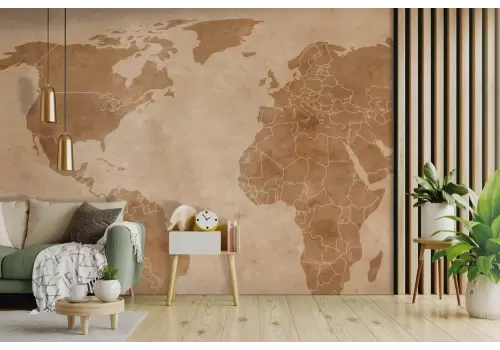 Carta da parati mappamondo vintage terra