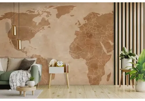 Carta da parati mappamondo vintage terra