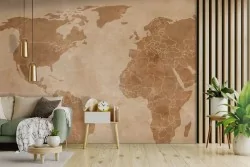 Carta da parati mappamondo vintage terra