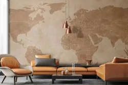 Carta da parati ideale per soggiorno dallo stile vintage