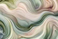 Stile contemporaneo con onde verdi