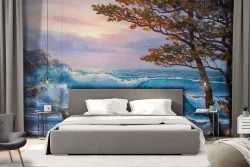 Wallpaper Paintings and Watercolors Nature Beach and Sea