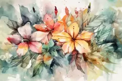 Eleganza floreale con design acquerello