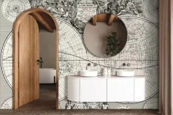 Esplora il mondo con la carta da parati mappa vintage