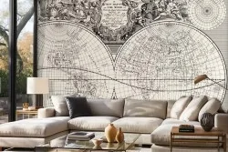 Raffinatezza senza tempo con la mappa del mondo