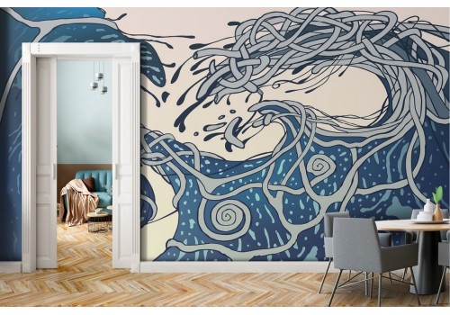 Abstract wave wallpaper modern illustration