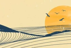 Carta da parati paesaggio astratto