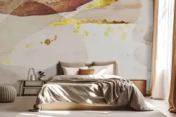 Carta parati astratta con dettagli oro