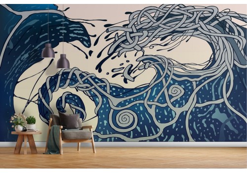 Abstract wave wallpaper modern illustration 2