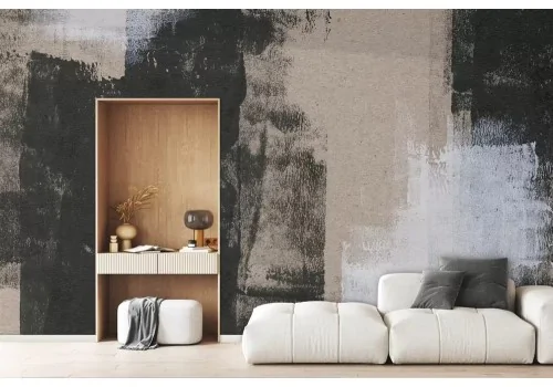 Carta da parati pennellate effetto cartone 2