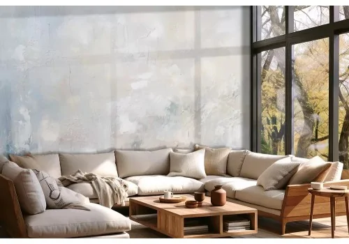 Carta da parati effetto cemento pastello